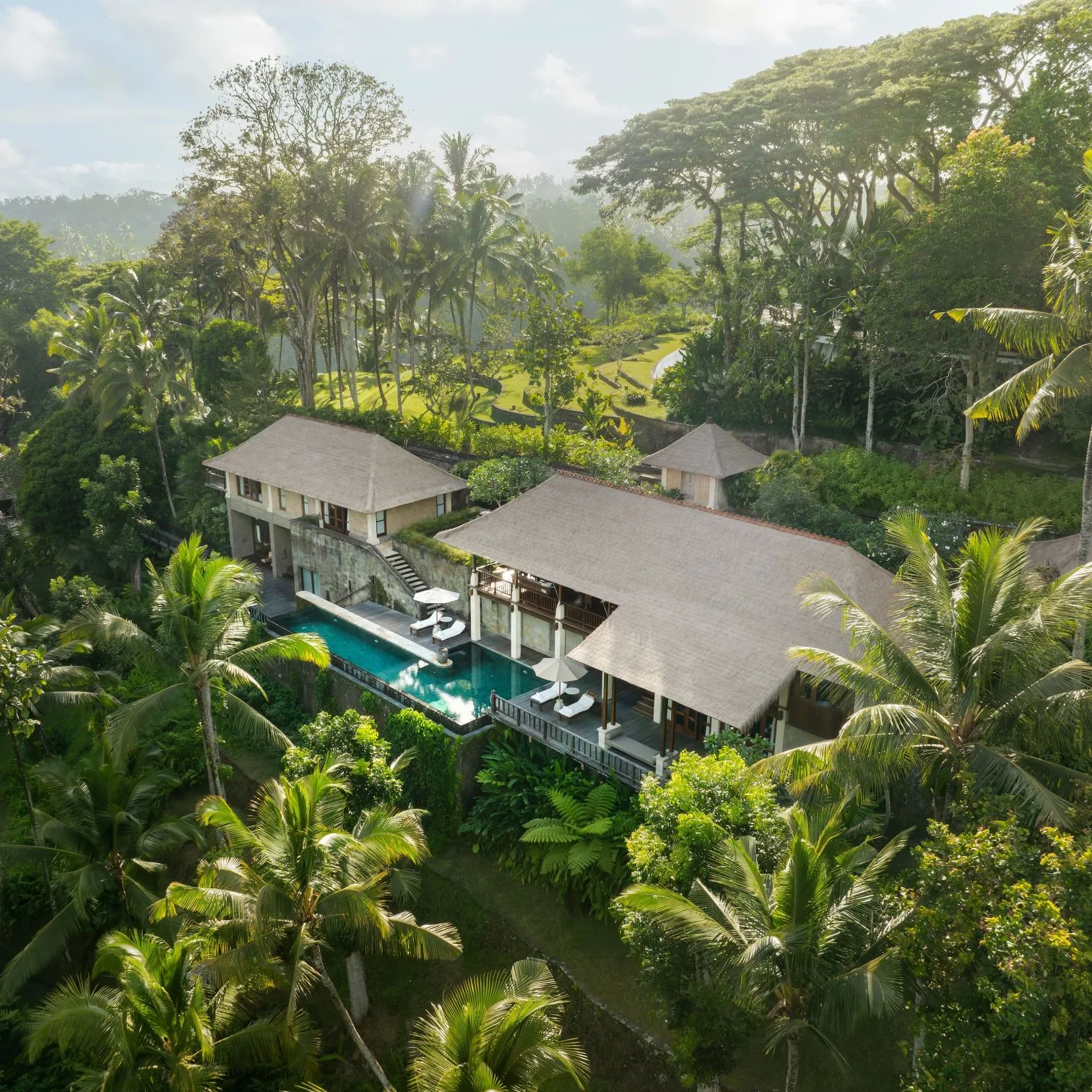 COMO Shambhala Estate buildings set within the Bali forest