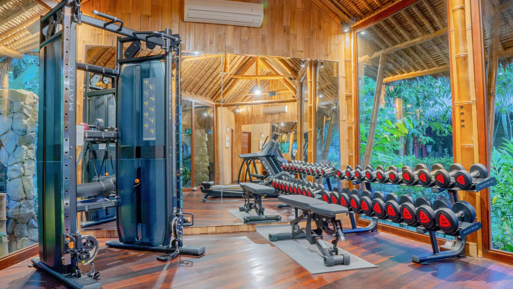 Boutique gym at Fivelements Retreat Bali