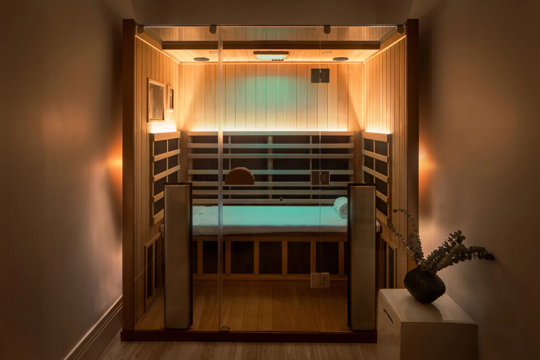 Infrared sauna at Four Seasons Hotel New York Downtown