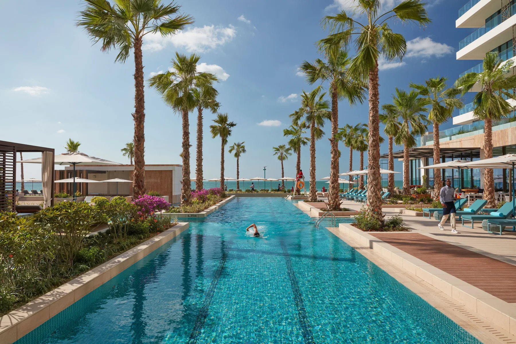 Outdoor swimming pool at Mandarin Oriental Jumeira