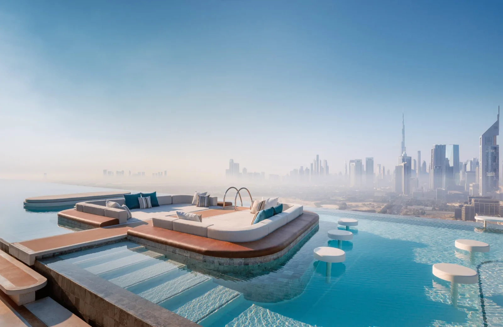 Infinity pool and Dubai skyline at One&Only One Za'abeel