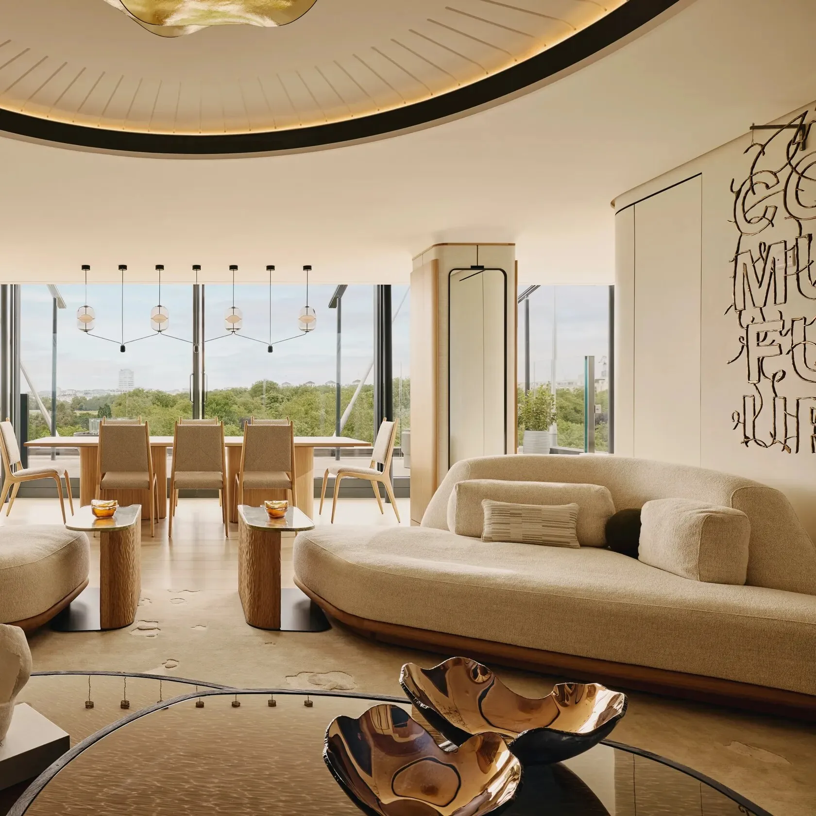 Penthouse living room at The Emory